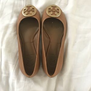 Tan Tory Burch Reva Ballet Flats